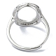 Componenti regolabili 925 anello d'argento sterlina STER-K179-15P-3