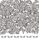 Dicosmetic アロイビーズ 120 個  蝶の羽  アンティークシルバー  8x22x3.5mm  穴：1.5mm TIBEB-DC0001-04-1