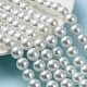 Backen gemalt pearlized Glasperlen runden Perle Stränge HY-Q003-12mm-01-1