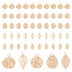 SUPERFINDINGS 150Pcs 5 Style Rack Plating Brass Filigree Charms KKC-FH0001-04-1