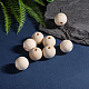 Perles en bois naturel non fini WOOD-Q008-25mm-LF-5