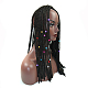 鉄のドレッドヘアビーズの髪の装飾  ヘアコイルカフ  クラウン  ゴールド  10x11.5mm  穴：10.5mm IFIN-S696-14G-3
