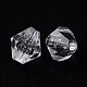 A forma di bicono chiare perle acriliche trasparenti X-DBB3mm01-2