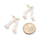 Natürliche Perle baumeln Ohrringe EJEW-TA00057-3