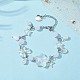 Bracelet à breloques étoile en alliage et cœur en acrylique BJEW-JB09688-4