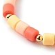 Handmade Polymer Clay Beads Stretch Bracelets Sets BJEW-JB06424-03-8