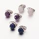 Natural Gemstone Clip-on Earrings EJEW-JE02128-1