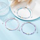 Set di 3 braccialetti con perline intrecciate di semi di vetro e perle naturali in 3 colori BJEW-JB09534-2