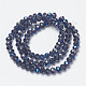 Chapelets de perles en verre électroplaqué EGLA-A034-T6mm-I08-2