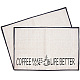 Alfombrillas de algodón y lino con motivo de café AJEW-WH0201-013-1