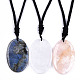 Natural Gemstone Pendant Necklaces NJEW-S421-034-1