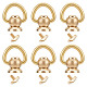 Gorgecraft 6 pieza pernos de bola de latón remaches anillo d bola giratoria de 360 grados botones de cabeza de poste botones de tornillo remaches clavos chicago tornillo anillo de metal rotación libre para bolso conector de mango bolso artesanal KK-GF0001-13-1