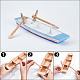 PandaHall Unfinished Wooden Boat Small Model with Oar DIY-PH0027-94-3