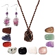 20 pièces 10 couleurs pépites pierres précieuses naturelles sans trou/perles non percées G-SZ0001-77-1