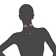 Zweistufige Halsketten aus gewebtem Stoff von Fashewelry NJEW-TA0001-04-4