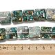 Окрашенная натуральная императорская яшма с нитями смоляных бусин G-G083-C01-01-4