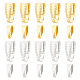 Superfindings 400 pz 4 stili ottone snap on bails fermagli per gioielli ciondolo in oro e argento bails pinch bails chiusura connettori per la creazione di gioielli della collana del braccialetto KK-FH0003-47-1