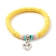Bracelets élastiques faits à la main de perles heishi en pâte polymère BJEW-JB07425-7