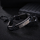 Bracelets de cordon en cuir à la mode unisexe BJEW-BB15547-B-10
