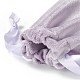 ビロードのアクセサリー類の巾着袋  サテンリボン付き  長方形  アザミ  15x10x0.3cm TP-D001-01B-05-3