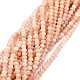 Chapelets de perles de pierre de lune de pêche naturelle G-E569-B07-1