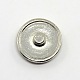 Nickel alliage sans plomb et de zinc strass sin bijoux plat rond boutons pression SNAP-G001-02A-FF-2