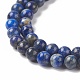 Lapis lazuli naturale perle tonde fili G-I181-09-4mm-3