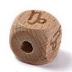Natural Wood Constellation Beads WOOD-M002-10-4