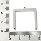 304のステンレス製シャンデリアコンポーネントリンク  レーザー切断  アーチ形状  ステンレス鋼色  25x25x1mm  穴：1.2mm STAS-B056-11P-04-3