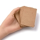 Rectangle Kraft Paper One Pair Earring Display Cards with Hanging Hole CDIS-YW0001-05-6