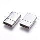 Rectangle Alloy Magnetic Clasps for Bracelet Making PALLOY-S009-2