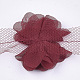 オーガンジーの花リボン  マスクと衣装のアクセサリー  パーティーの結婚式の装飾とイヤリング作り  暗赤色  50~60mm  約10ヤード/バンドル FIND-S300-42I-3
