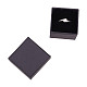 BENECREAT 24 Pack 4.3x4.3x3.3cm Black Ring Box Square Black Cardboard Jewellery Box Samll Gift Box with Velvet Filled for Party CBOX-BC0001-13A-6