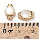 Hohle ovale Perlen aus Messing KK-G474-01G-3