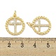 Латунные микропаве прозрачные подвески с фианитом KK-S386-22G-3