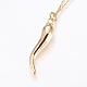 304 Stainless Steel Pendant Necklaces NJEW-P224-10G-2