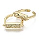 Brass Micro Pave Cubic Zirconia Cuff Rings RJEW-S044-118-NF-2