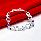 Brass Infinity Link Bracelets BJEW-BB17081-4