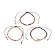 Set di braccialetti di perline di nylon intrecciati regolabili BJEW-JB05735-01-1