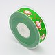 Weihnachten Weihnachtsmann gedruckt Polyester Grosgrainbänder für Weihnachtsgeschenk-Verpackung SRIB-M009-01-2