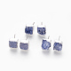 Natural Dyed Druzy Quartz Stud Earrings EJEW-P166-A03-1