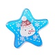 クリスマスプリントアクリルパーツ  星のチャーム  雪だるま  41x43.5x2mm  穴：1.4mm MACR-M021-02B-2
