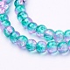 Spray Painted Crackle Glass Beads Strands CCG-Q002-4mm-06-3