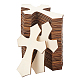 Nbeads レモンシフォン未完成木製十字架 60 個  空白の木製フレームの十字架アンティーク形状  バルククロスオーナメント  日曜学校の工作  DIYの家の壁の装飾  DIY用の厚さ2mmのブランクウッドクロス DIY-WH0034-70-1