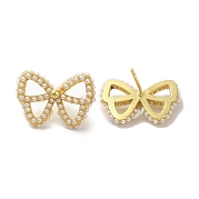 Серьги-гвоздики из латуни с покрытием стойки EJEW-R162-30G