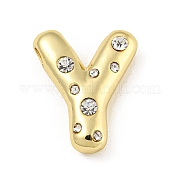 Латунные микропаве прозрачные подвески с фианитом KK-E093-04G-Y