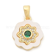Подвески из латуни с микропаве из циркония KK-M303-02G-08