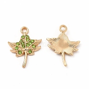 Подвески со стразами из экологически чистого сплава FIND-A025-14G-01