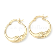 Латунные серьги-кольца из прозрачного кубического циркония KK-H753-01G