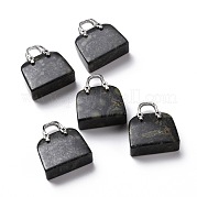 Латунные подвески из натуральной яшмы камбаба KK-E274-01P-05
